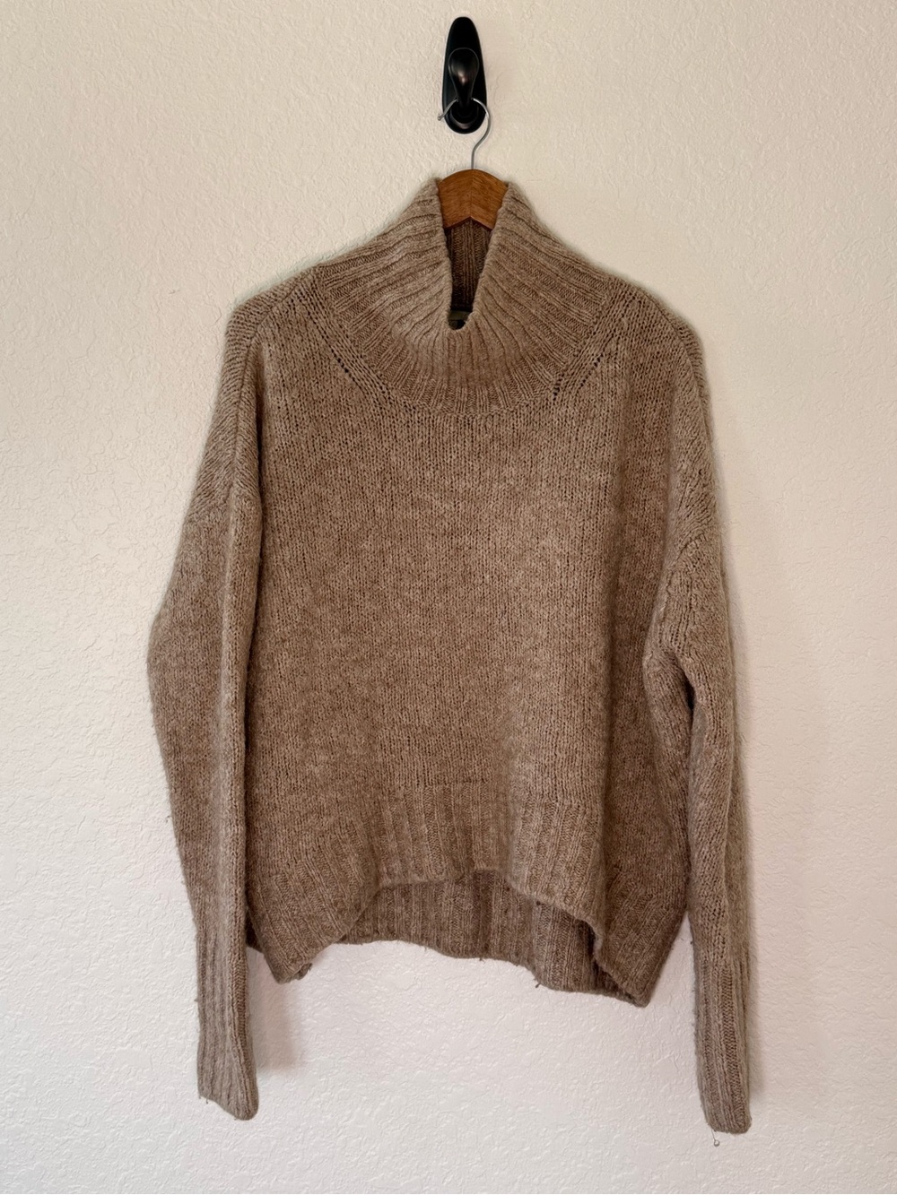 H&M Taupe Funnel Neck Sweater